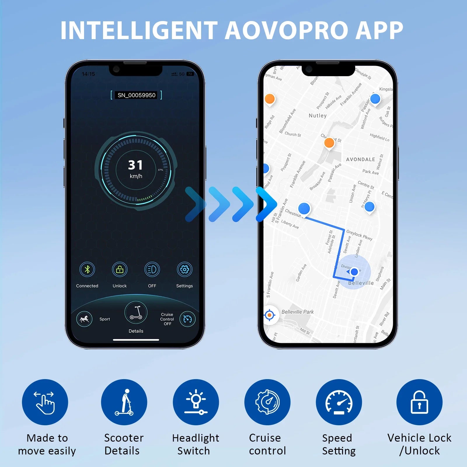 AOVOPRO Smart Electric Scooter
